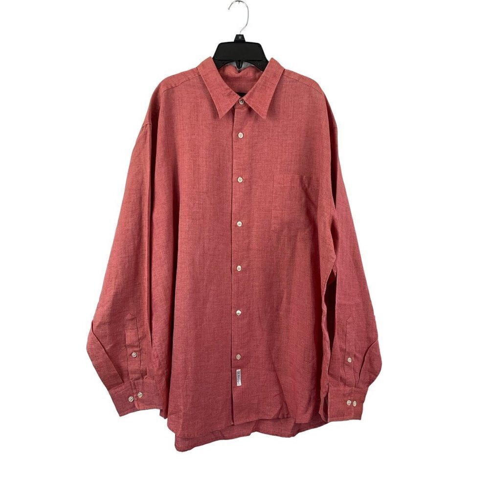 DKNY Men's Red Buttoned Shirt